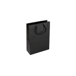 Extra Small Black Matt Laminated Paper Gift Bags 11x15x7cm
